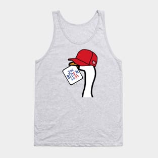 Goose Portrait in Red Hat and Joe Biden Sign Tank Top